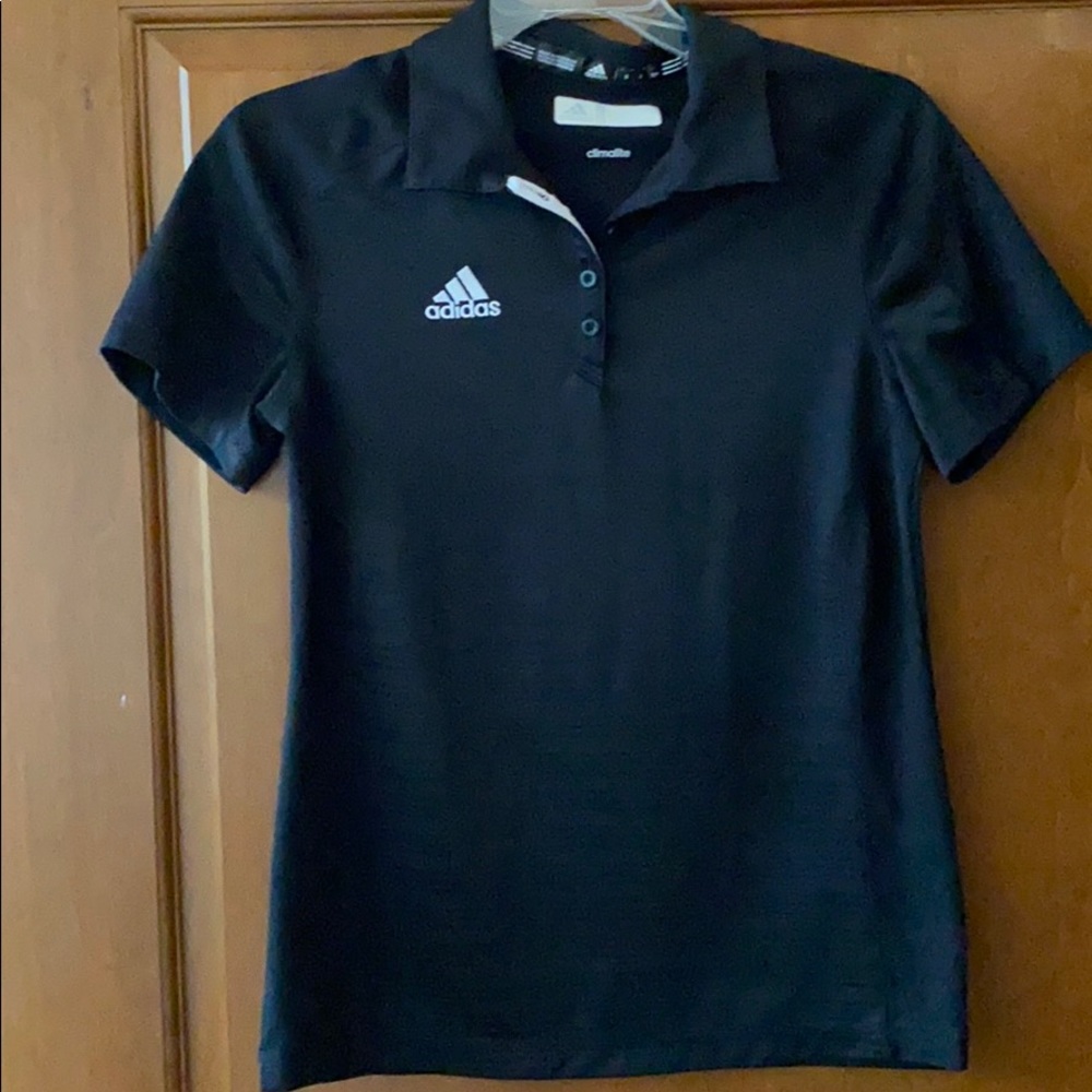 Adidas short sleeve black polo